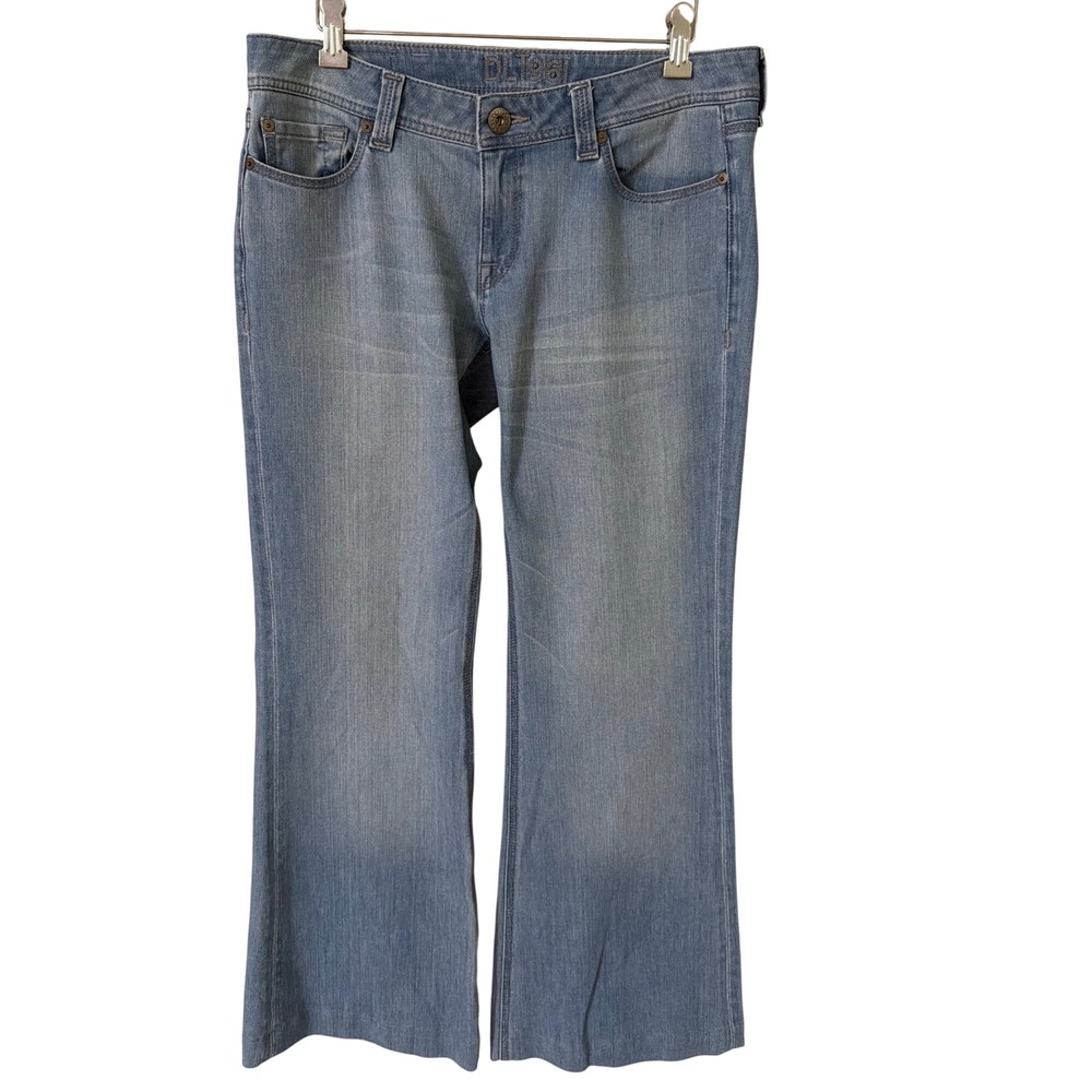 DL1961 Melissa Xfit Lycra Wide Leg Jeans Light Wash 4 Way Stretch Women Sz 31x32